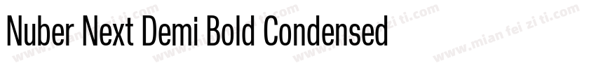 Nuber Next Demi Bold Condensed字体转换